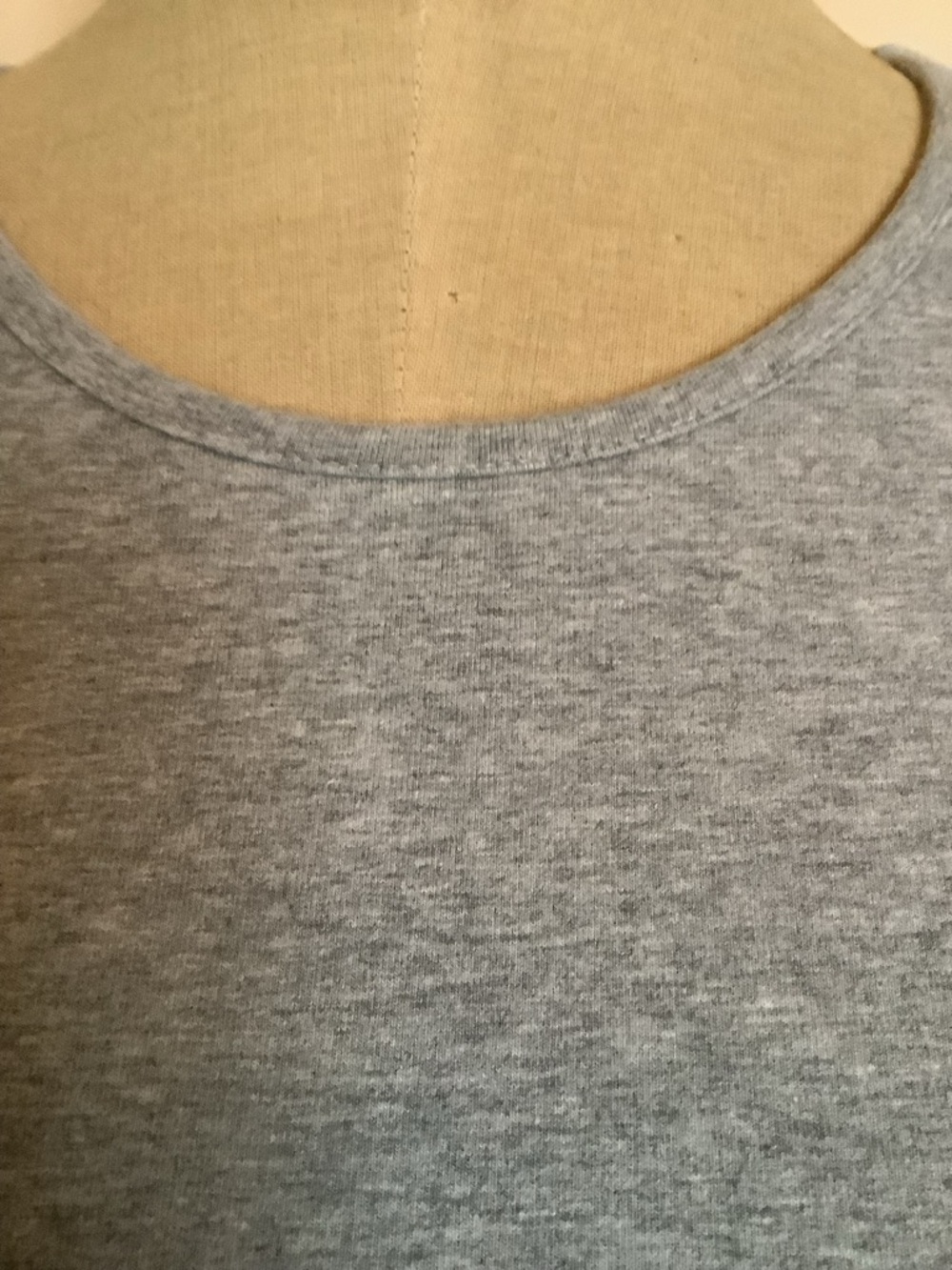 L.L. Bean Shirt Top-Gray with Black Panels-Round Neck-Cotton Spandex Blend-L - Picture 2 of 9